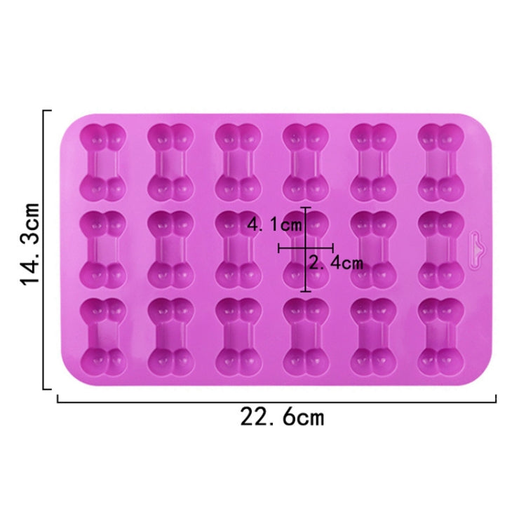 18 Grids Dog Bone Silicone Baking Cake Molds DIY Fire Paint Wax Mould