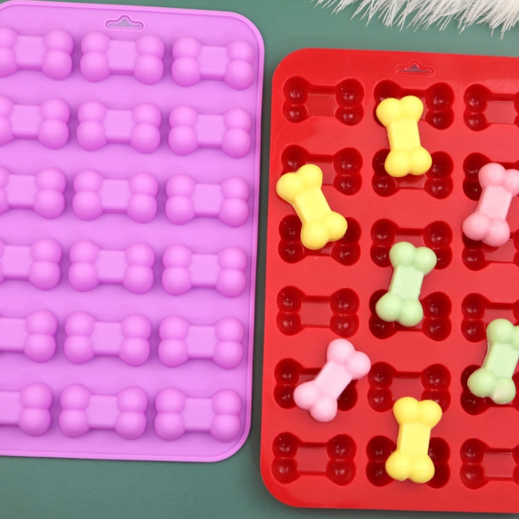 18 Grids Dog Bone Silicone Baking Cake Molds DIY Fire Paint Wax Mould