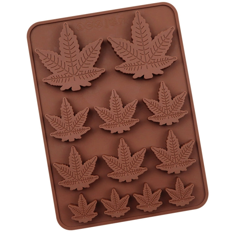 12 Grids Maple Leaf Silicone Baking Cookie Molds DIY Fire Paint Wax Mould