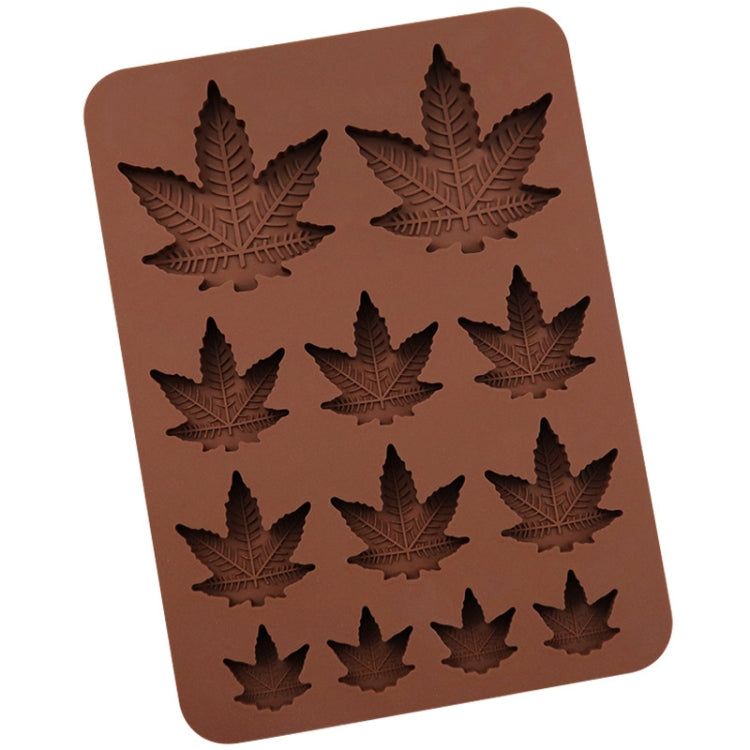 12 Grids Maple Leaf Silicone Baking Cookie Molds DIY Fire Paint Wax Mould