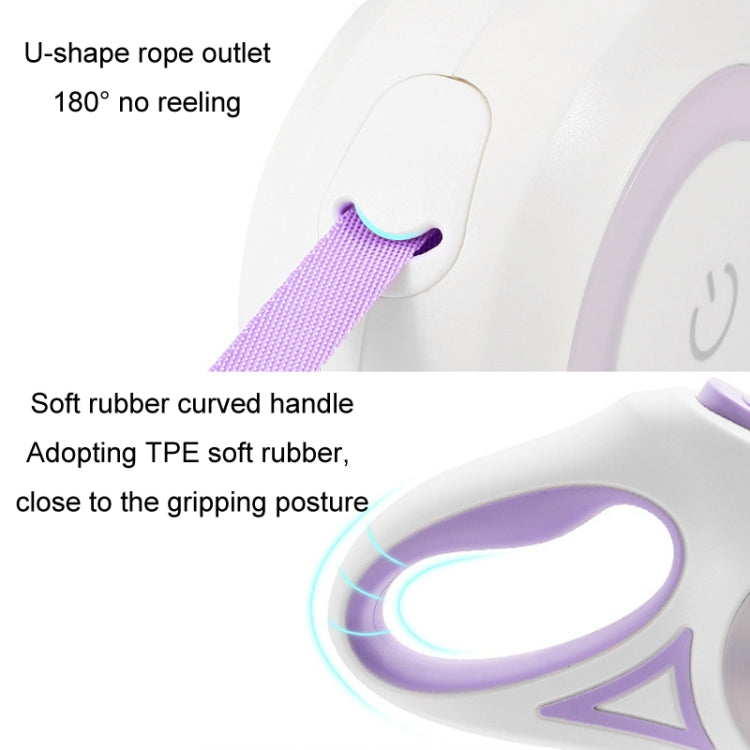 LED Light Luminous Pet Dog Leash Automatic Retractable Dog Walking Leash