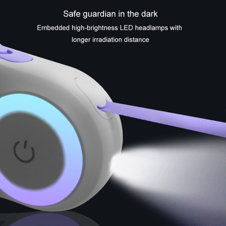 LED Light Luminous Pet Dog Leash Automatic Retractable Dog Walking Leash