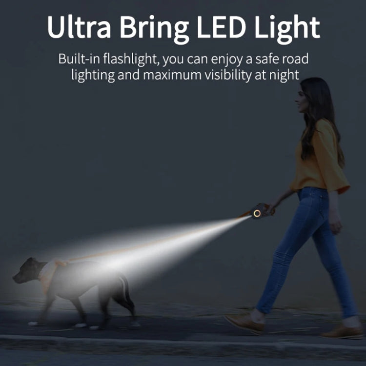LED Light Luminous Pet Dog Leash Automatic Retractable Dog Walking Leash