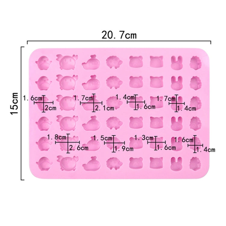 48 Grids Cute Animal Fondant Molds DIY Fire Paint Wax Mould