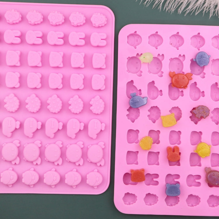 48 Grids Cute Animal Fondant Molds DIY Fire Paint Wax Mould