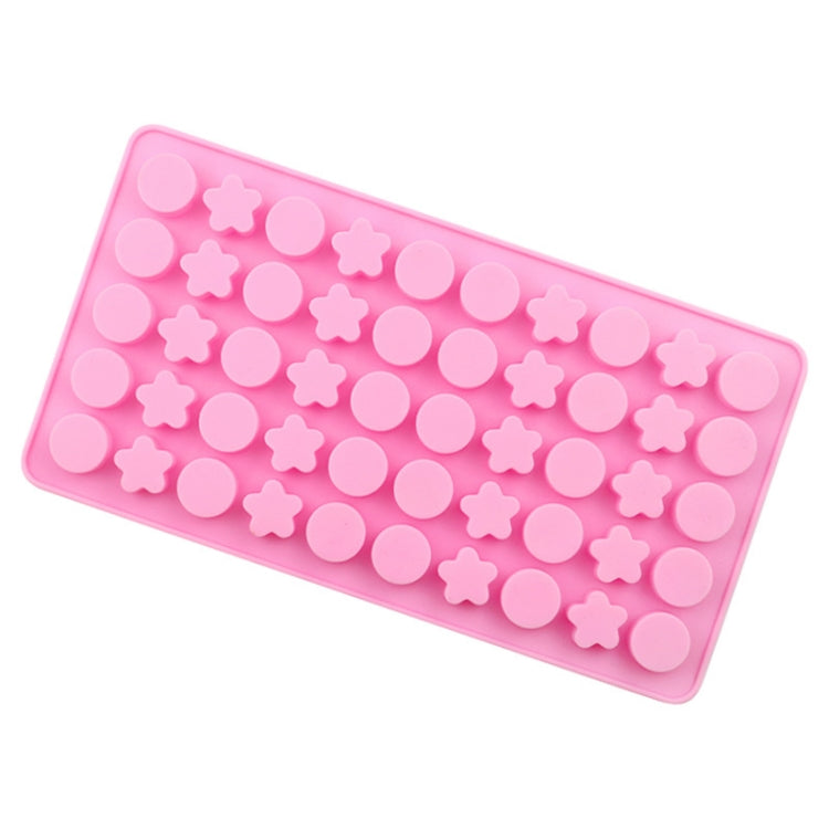 50 Grids Round Pentagram Chocolate Fondant Drip Cookie Molds DIY Jelly Pudding Mould