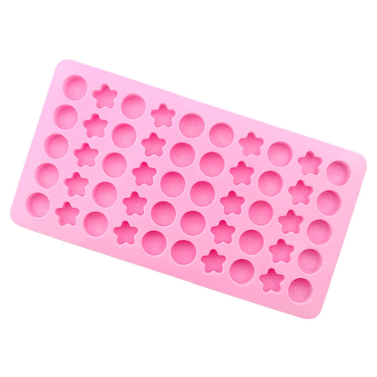 50 Grids Round Pentagram Chocolate Fondant Drip Cookie Molds DIY Jelly Pudding Mould