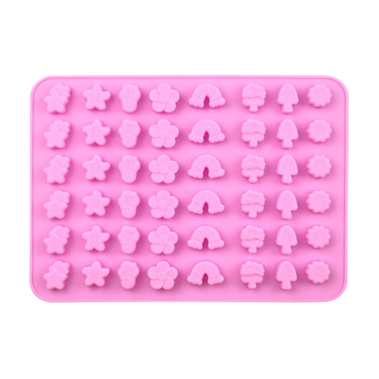 48 Grids Nature Objects Silicone Fondant Mold Mini Fire Paint Wax Standing Mould