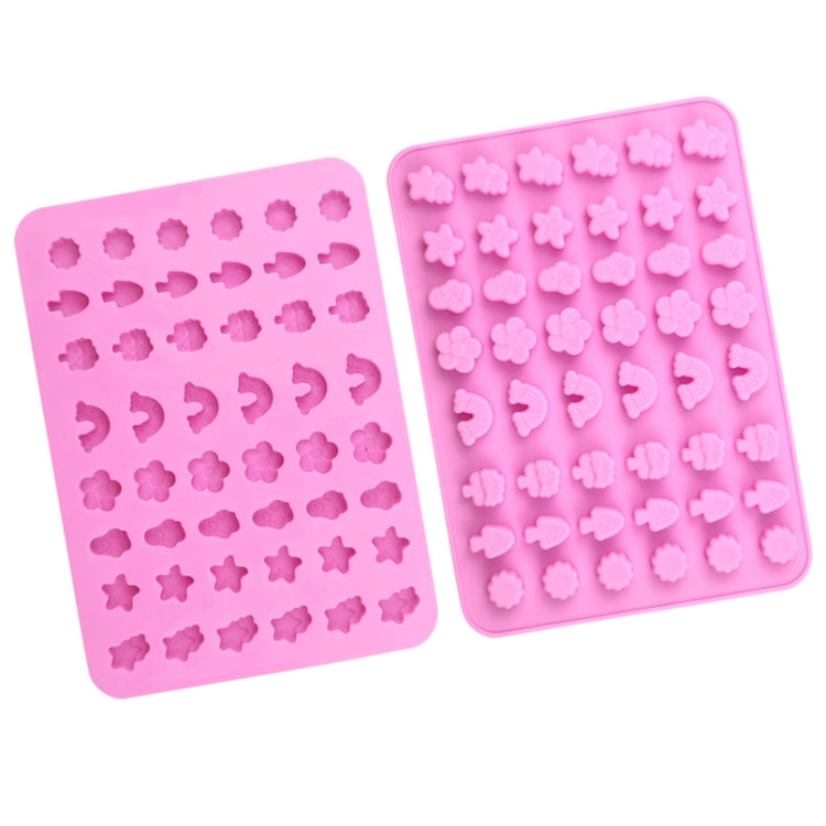 48 Grids Nature Objects Silicone Fondant Mold Mini Fire Paint Wax Standing Mould