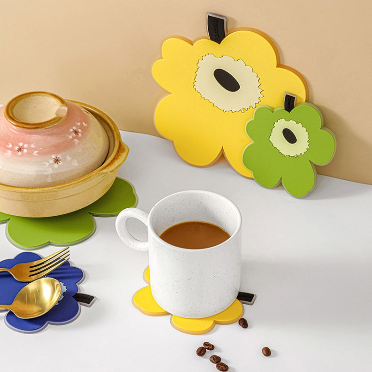 2pcs / Set Household Leaf Heat Insulation Mat Kitchen High Temperature Resistant Baking Placemats