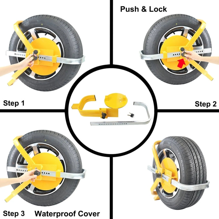 Car Anti-theft Lock SUV Wheel Three-prong Lock With Suction Cup