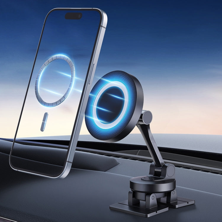 Center Console 360 Rotating Magnetic Car Phone Holder Zinc Alloy Automotive Navigation Bracket