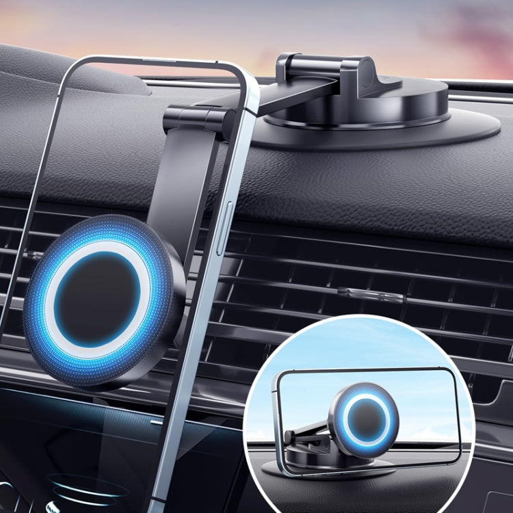 360 Rotating Car Magnetic Cell Phone Holder Magsafe Metal Car Folding Navigation Stand