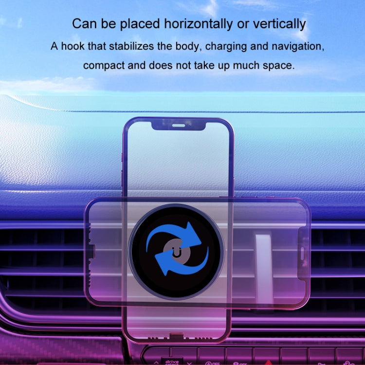 Car Universal Rotating Magnetic Cell Phone Holder With Hook Air Vent Car Navigation Bracket