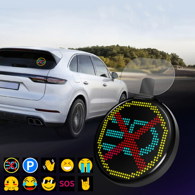HI.GROOM Car LED Customized Pixel Emoji Lights Bluetooth Remote Control Interactive AI Screen
