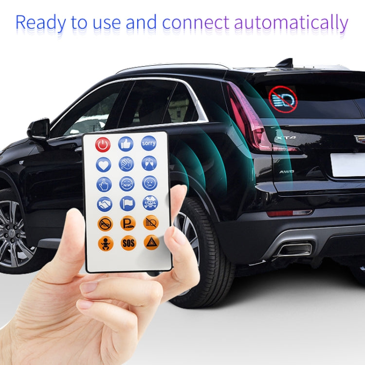HI.GROOM Car LED Customized Pixel Emoji Lights Bluetooth Remote Control Interactive AI Screen