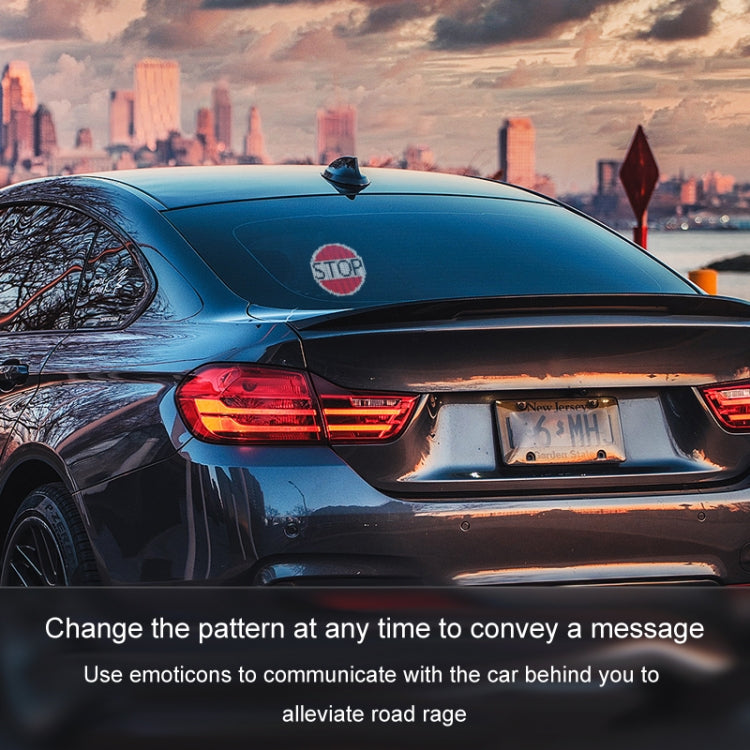 HI.GROOM Car LED Customized Pixel Emoji Lights Bluetooth Remote Control Interactive AI Screen