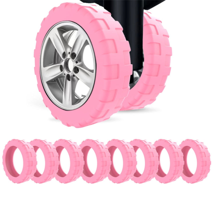 8pcs /Set Luggage Wheel Silicone Protective Cover Swivel Chair Wheel Sound Reducing Cover