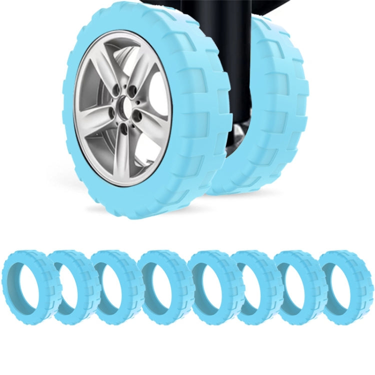 8pcs /Set Luggage Wheel Silicone Protective Cover Swivel Chair Wheel Sound Reducing Cover