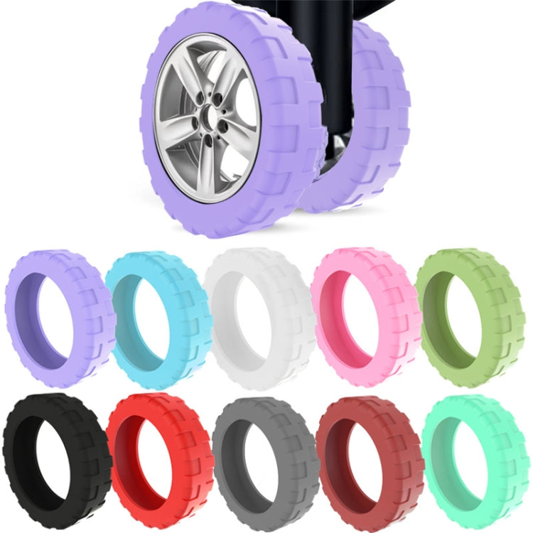8pcs /Set Luggage Wheel Silicone Protective Cover Swivel Chair Wheel Sound Reducing Cover