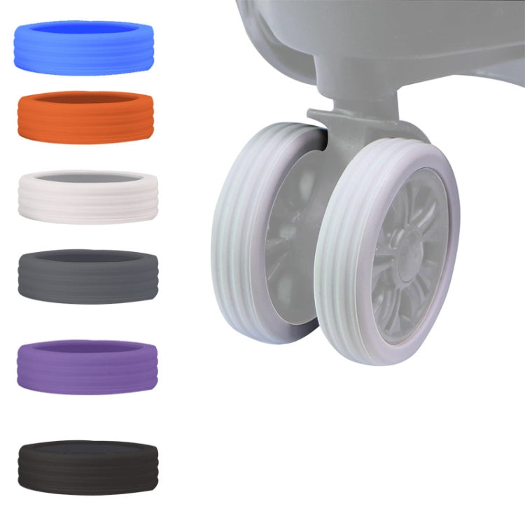 8pcs /Set Luggage Wheel Silicone Protective Cover Swivel Chair Wheel Sound Reducing Cover