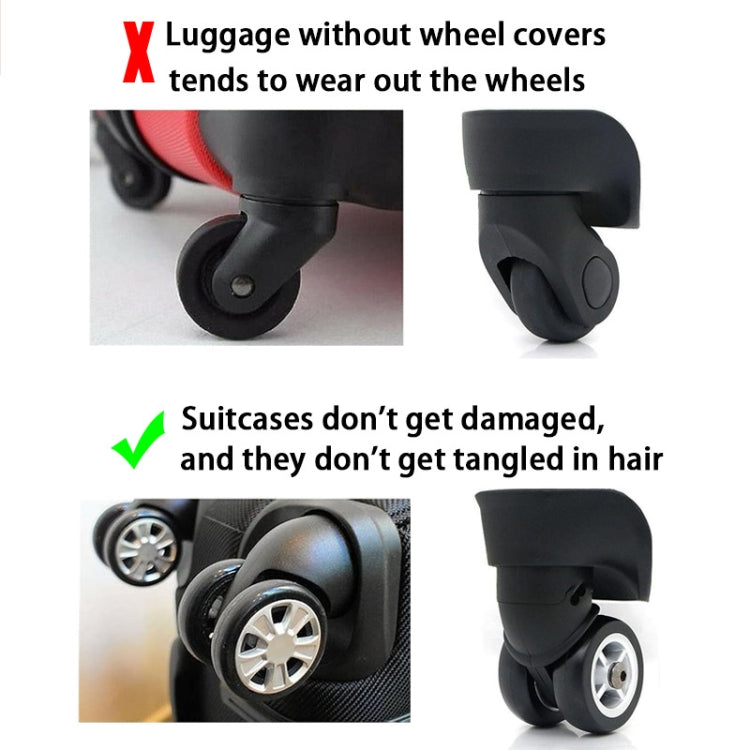 8pcs /Set Luggage Wheel Silicone Protective Cover Swivel Chair Wheel Sound Reducing Cover