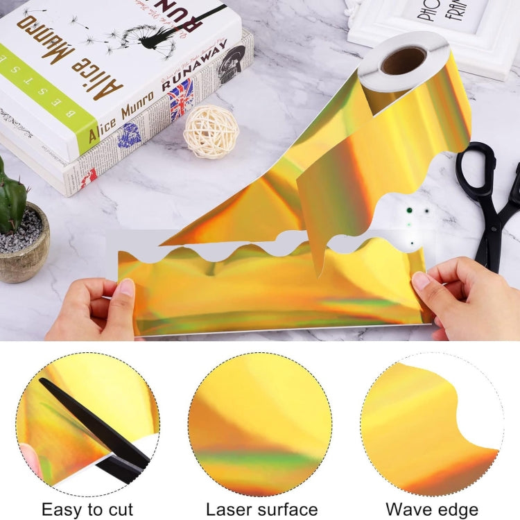 Fan-Shaped Laser Gold Border Paper Bulletin Board Border Decoration