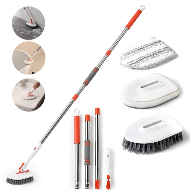 Shower Cleaning Brush With 52 Inch Adjustable Handle Tub Tile Scrubber Brush