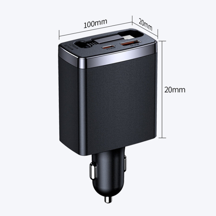 Car Retractable Charger One To Three Automobile Cigarette Lighter