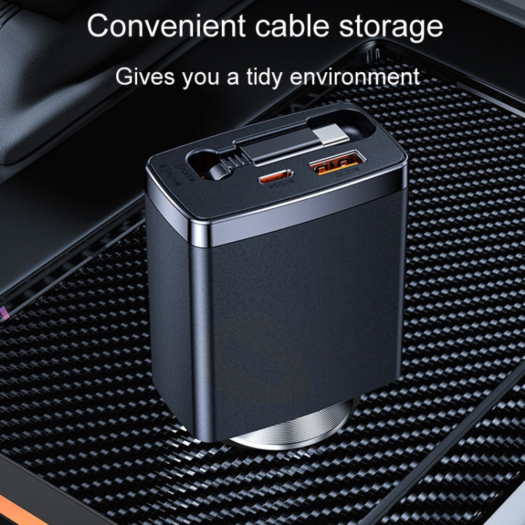 Car Retractable Charger One To Three Automobile Cigarette Lighter