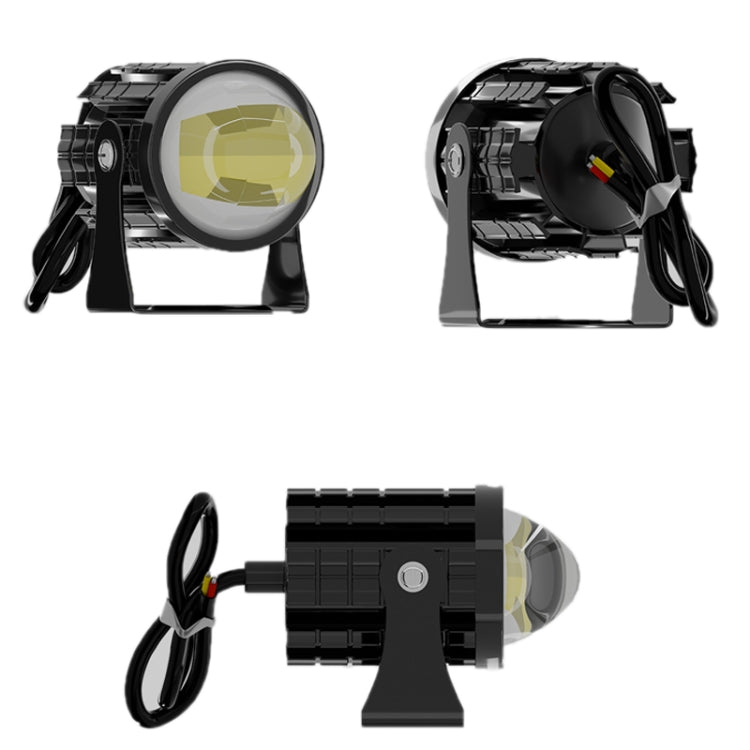 1pair 12V-85V Motorcycle Headlights Dual-color Automotive LED Working Headlights