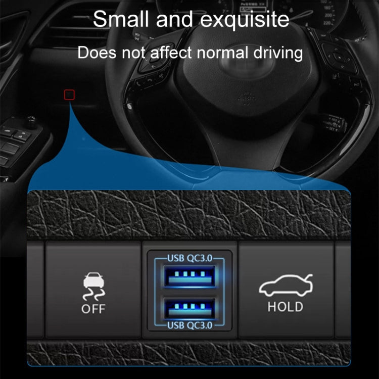 For Toyota Corolla / Levin / Avalon / Prado / Wildlander / Camry Dual-USB Modified Car Charger, Ordinary Power Tail Cord, Insurance Box Cord, Non-Destructive Pickup Cord