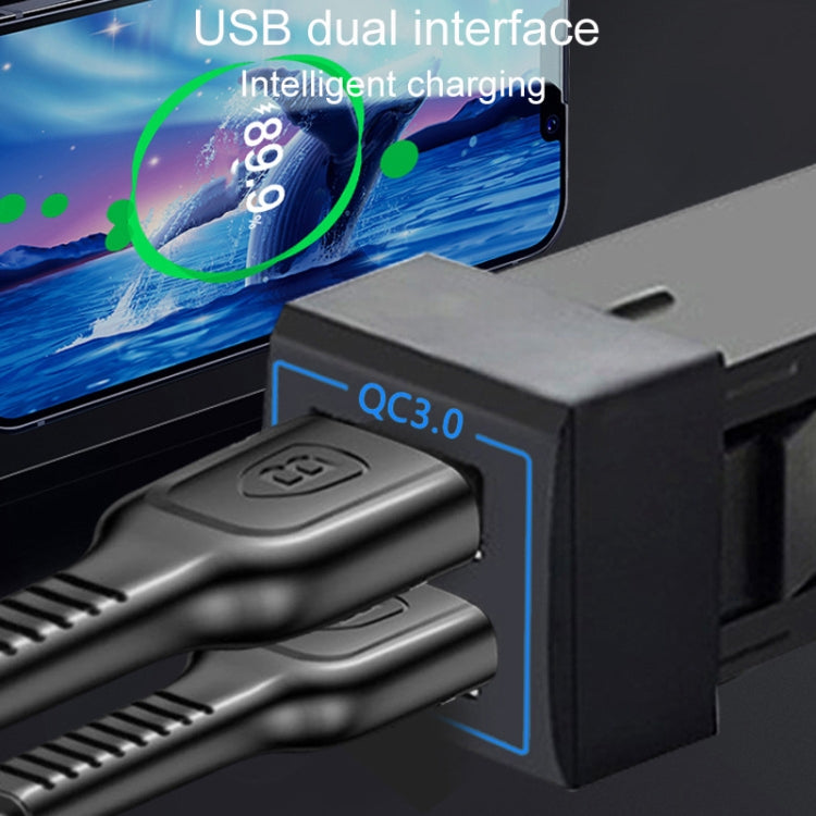 For Toyota Corolla / Levin / Avalon / Prado / Wildlander / Camry Dual-USB Modified Car Charger, Ordinary Power Tail Cord, Insurance Box Cord, Non-Destructive Pickup Cord