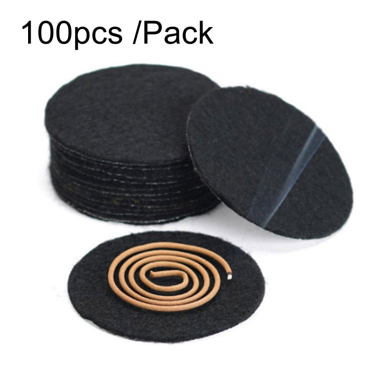 100-Pack Flame Retardant Aluminum Foil Cotton Pads for Incense Burners and Mosquito Coils - High Temperature Resistant Fireproof Mats