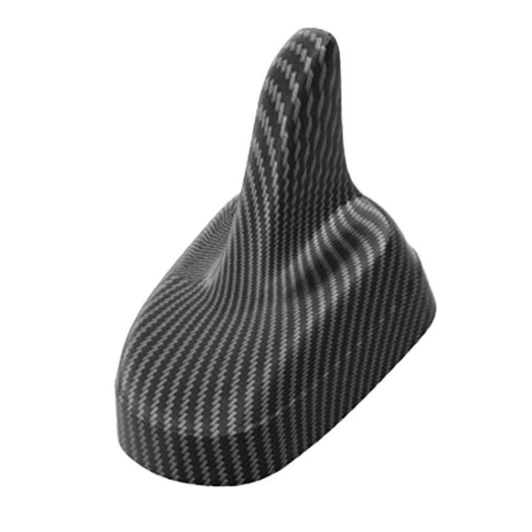 Car Decoration Shark Fin Modified Antenna Roof Tail Wing, Black Carbon Pattern, Black