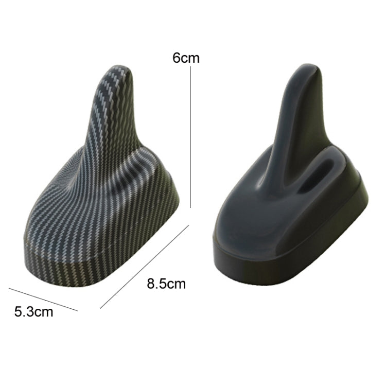 Car Decoration Shark Fin Modified Antenna Roof Tail Wing, Black Carbon Pattern, Black