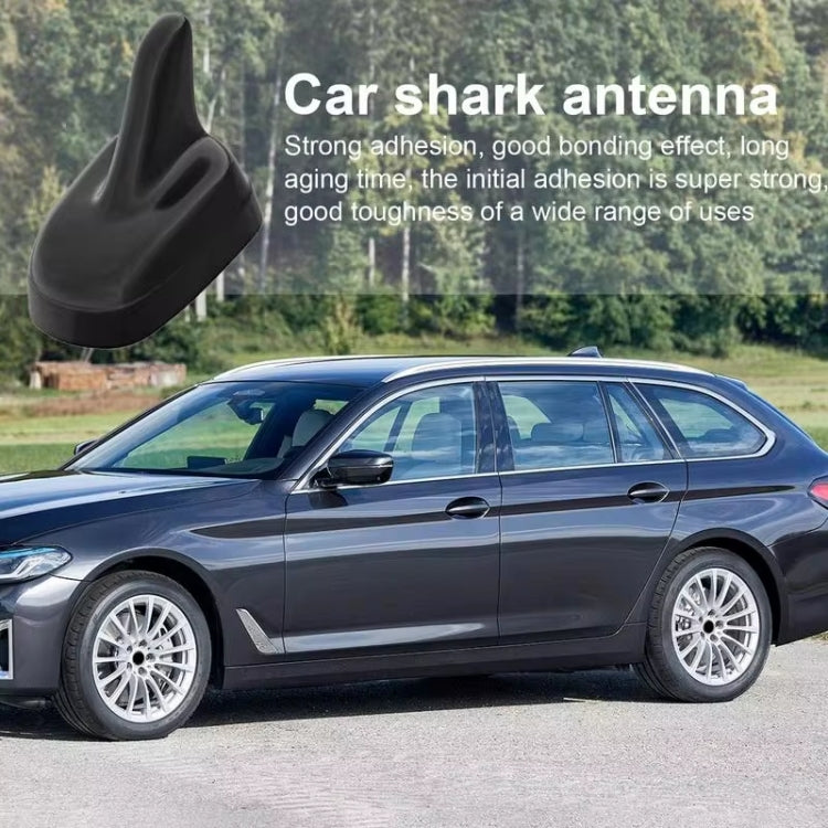 Car Decoration Shark Fin Modified Antenna Roof Tail Wing, Black Carbon Pattern, Black