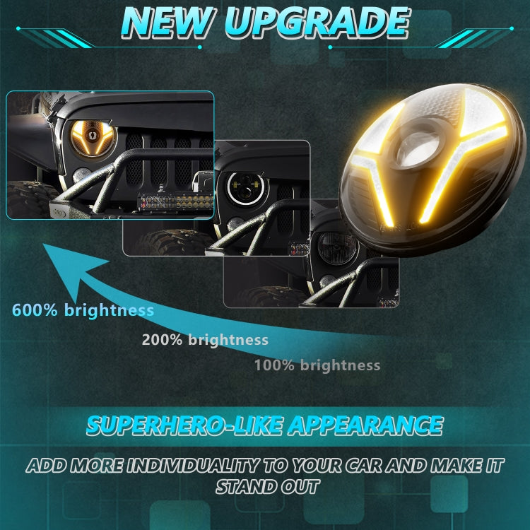 7 inch Beetle Style High-power Car Headlights For Wrangler
