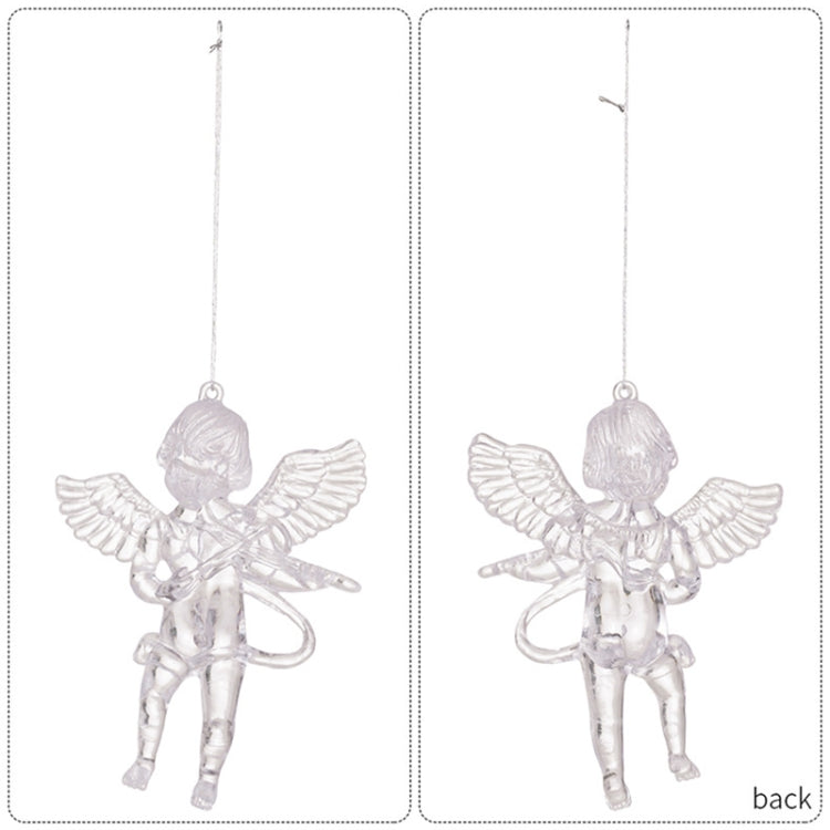 4pcs /Pack Acrylic Angel Christmas Tree Ornaments Christmas Decorations Pendants