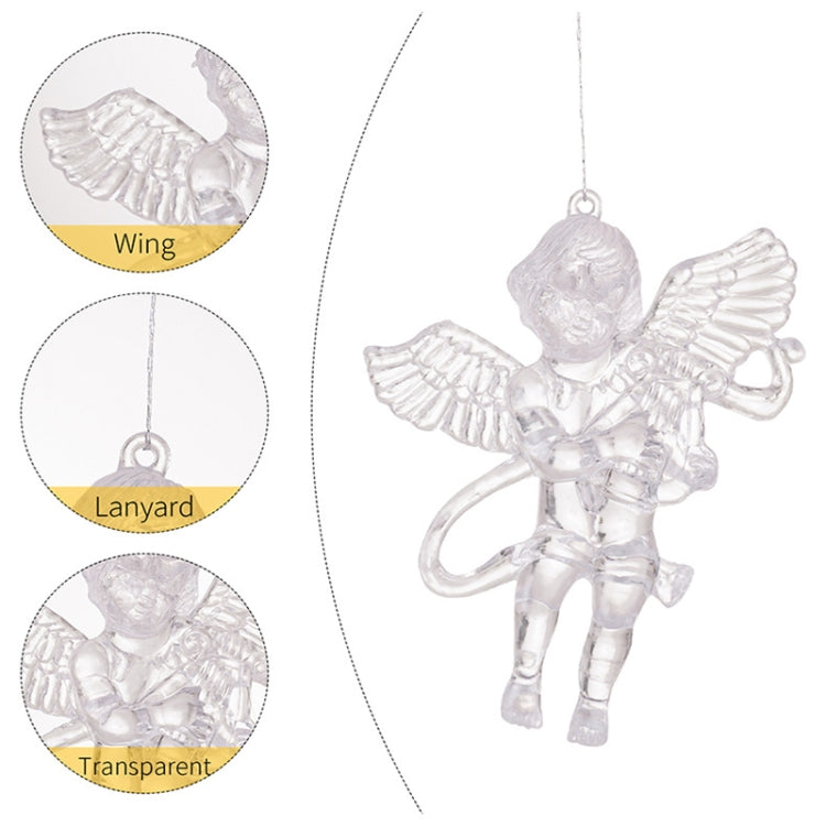 4pcs /Pack Acrylic Angel Christmas Tree Ornaments Christmas Decorations Pendants