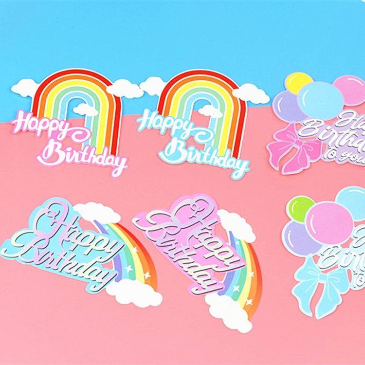 20pcs Birthday Party Cake Toppers Baking Cake Ornament Flags Dessert Decoration
