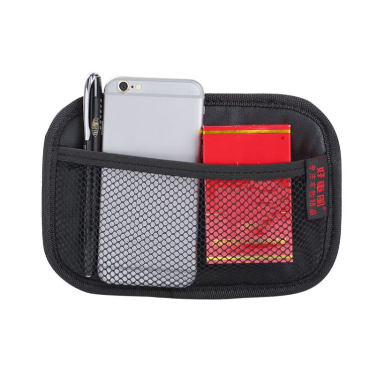 Microfiber Leather Car Mobile Phone Sticky Storage Net Bag