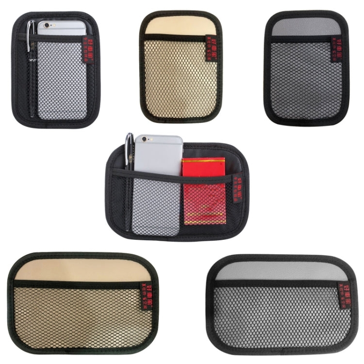 Microfiber Leather Car Mobile Phone Sticky Storage Net Bag