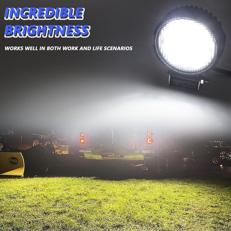 14W 9-30V Floodlight Mixed Luminous 4 Inch Round Work Light With Wire Set