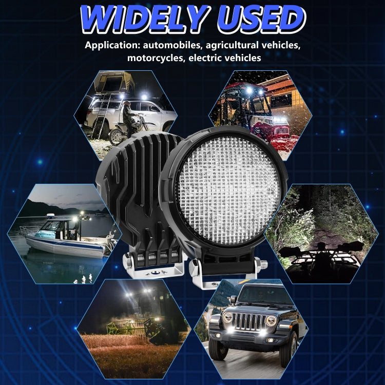 14W 9-30V Floodlight Mixed Luminous 4 Inch Round Work Light With Wire Set