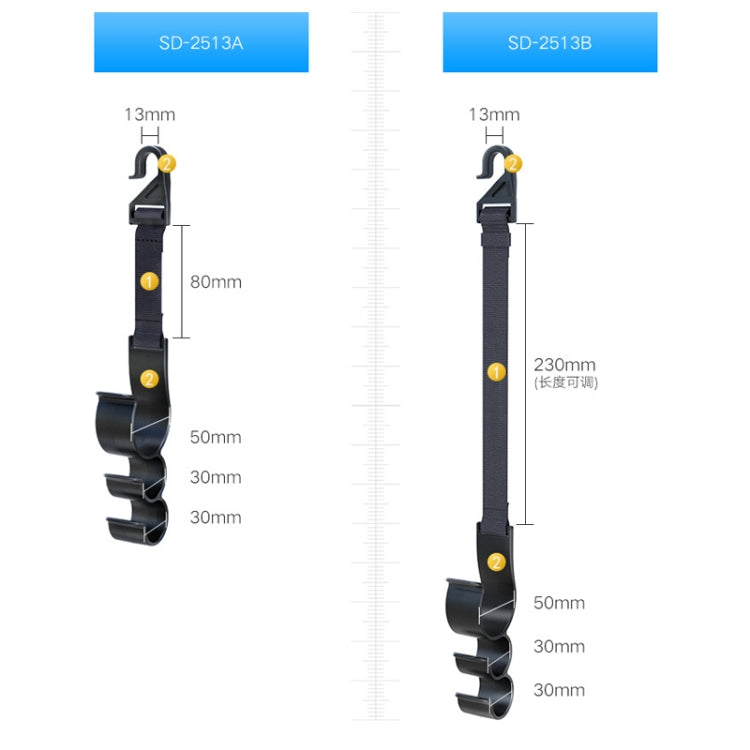 1pair Car Seat Back Umbrella Fixed Storage Hook