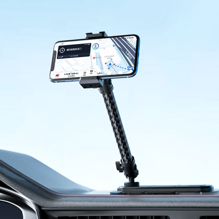 Car Phone Mount Extension Arm Double Jointed Swivel Adjustment Carbon Fiber Bracket Connecting Rod