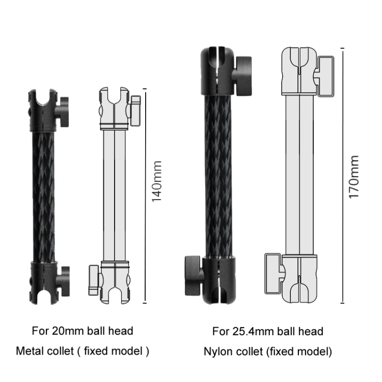 Car Phone Mount Extension Arm Double Jointed Swivel Adjustment Carbon Fiber Bracket Connecting Rod
