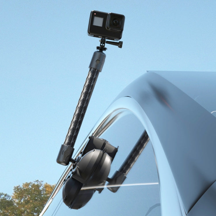 Car Phone Mount Extension Arm Double Jointed Swivel Adjustment Carbon Fiber Bracket Connecting Rod