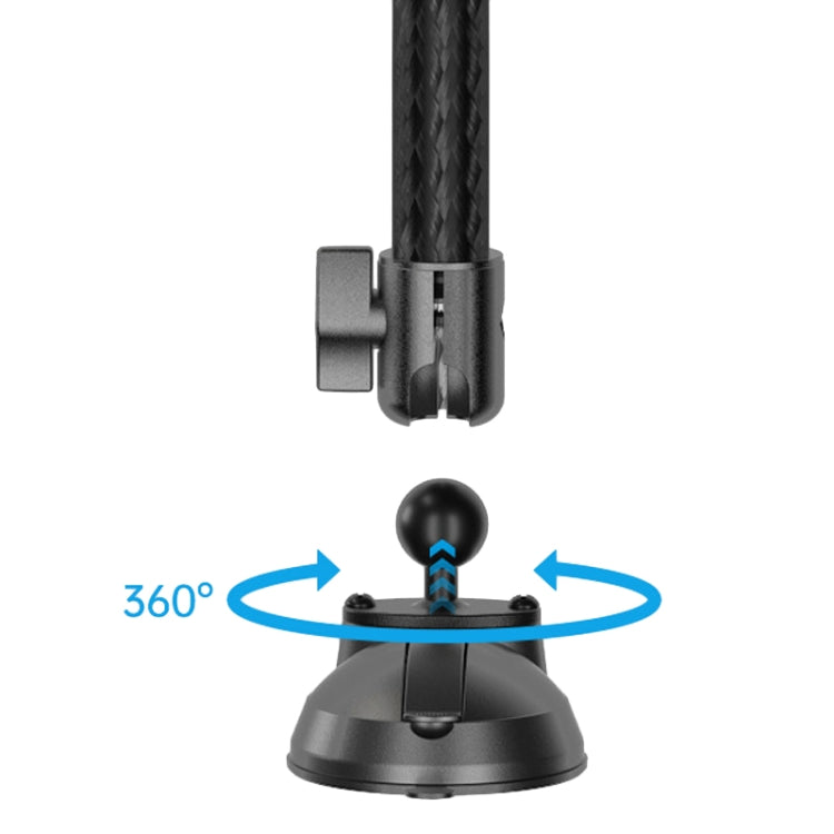 Telescopic Car Phone Mount Extension Arm Double Jointed Swivel Carbon Fiber Bracket Connecting Rod